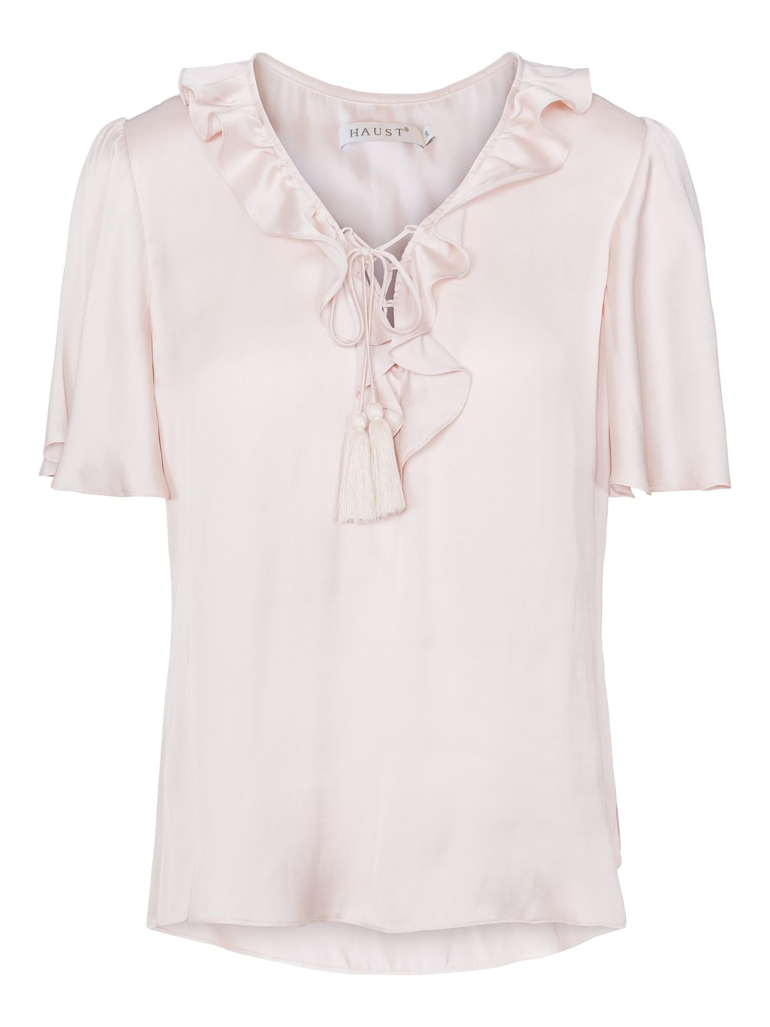 Ruffle blouse Champagnefarget