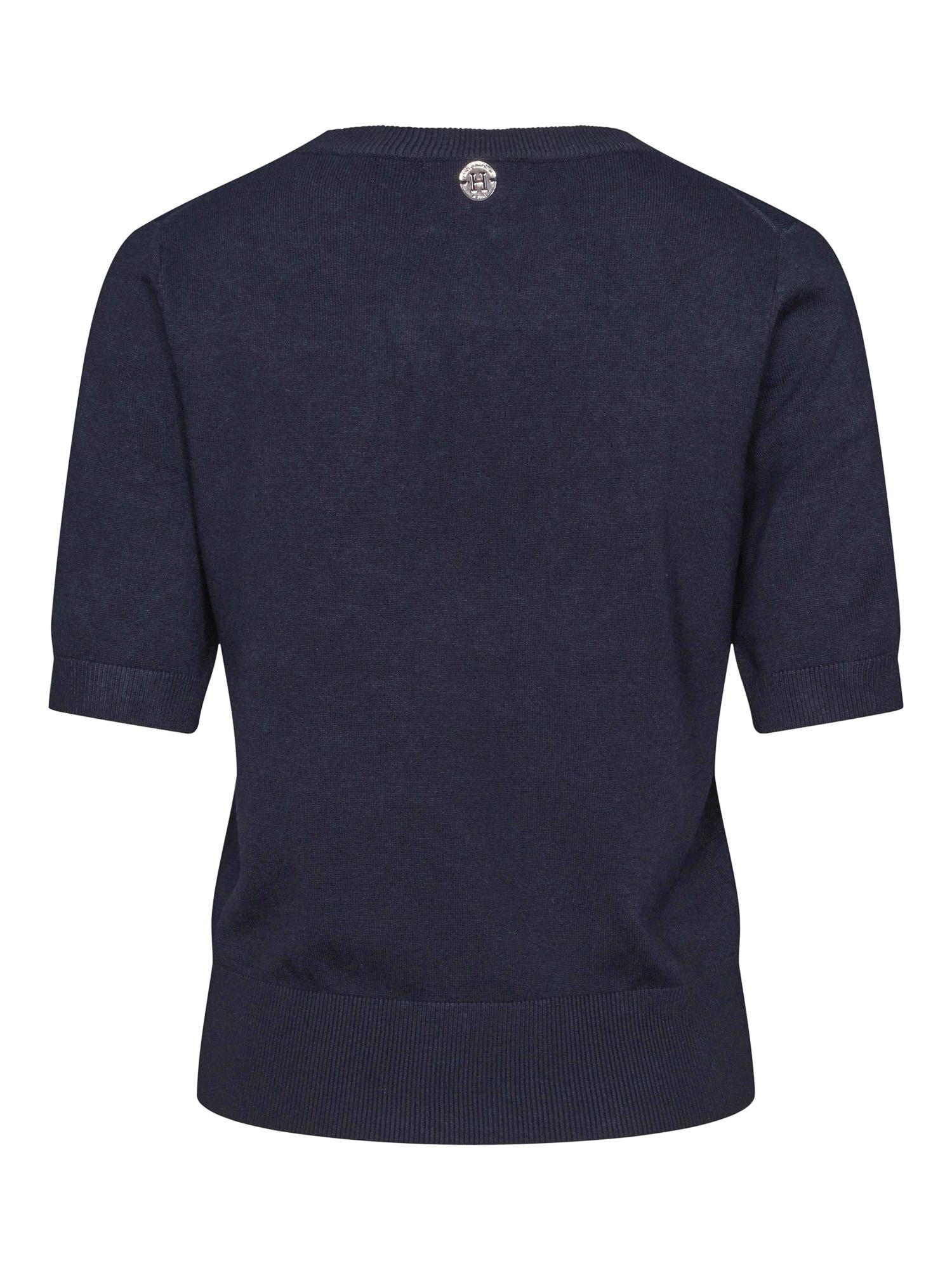 Classic knitted short sleeve pullover Navy