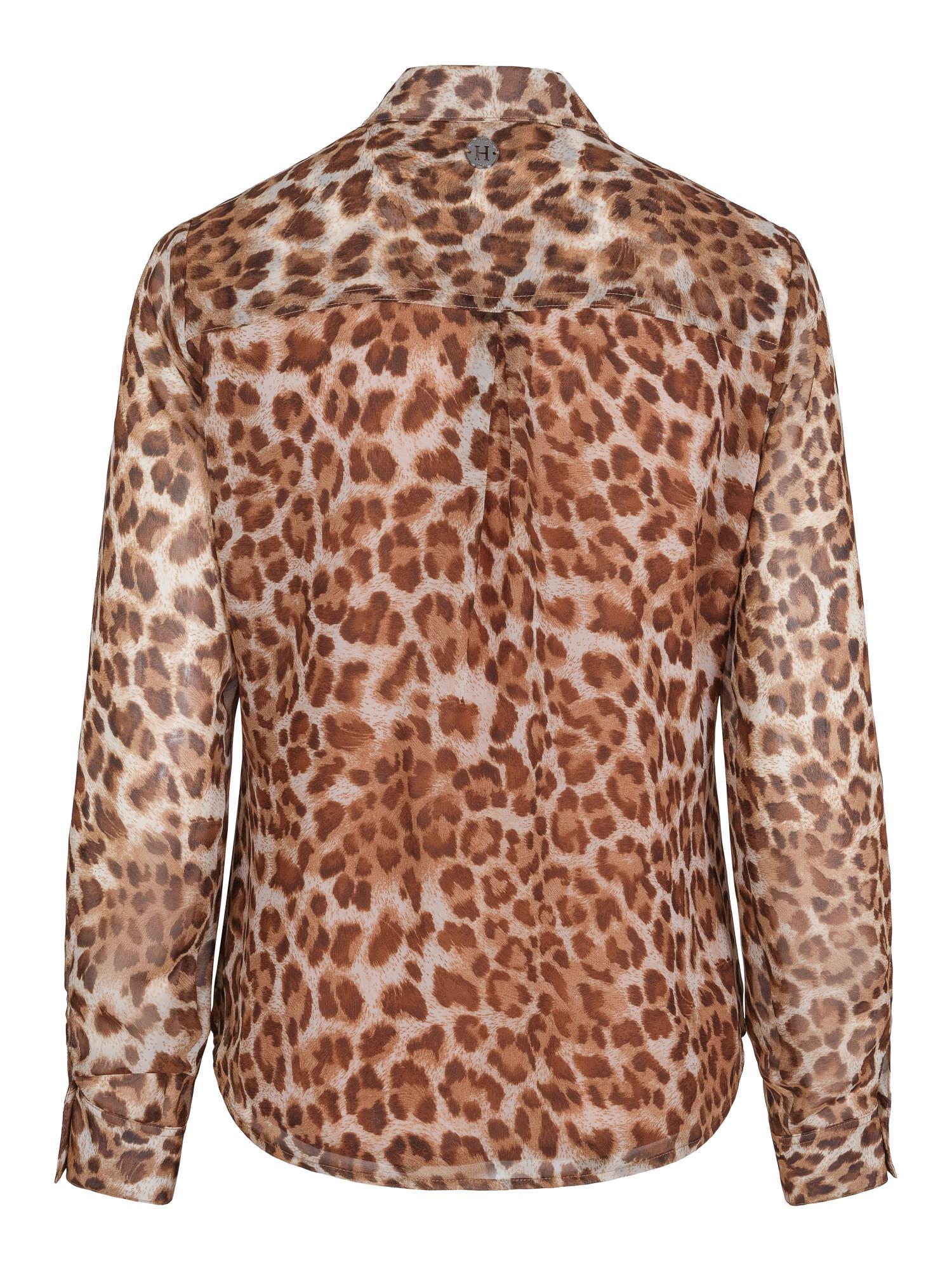 Printed chiffon shirt Dyreprint
