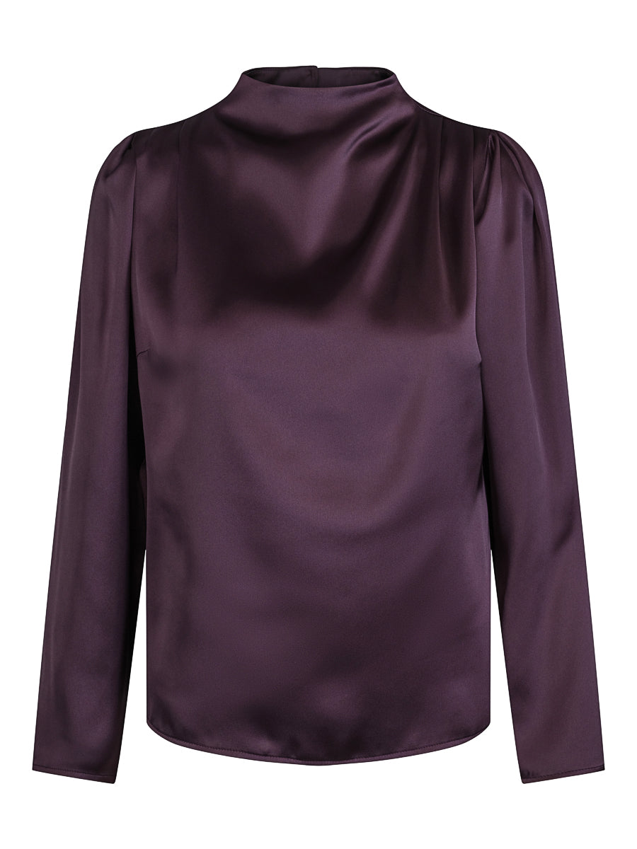 Collar blouse Plum
