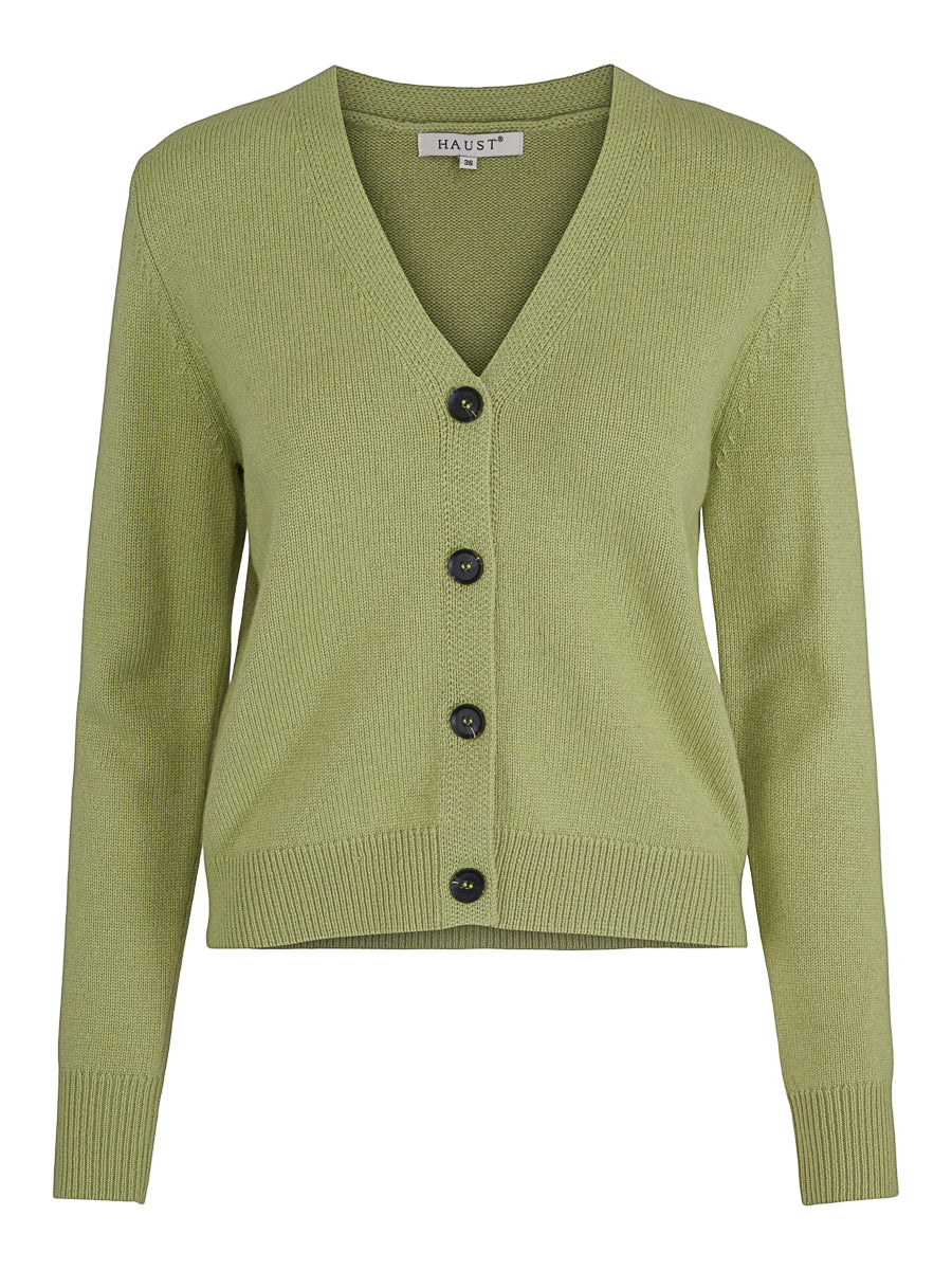 Basic V-neck cardigan Matcha