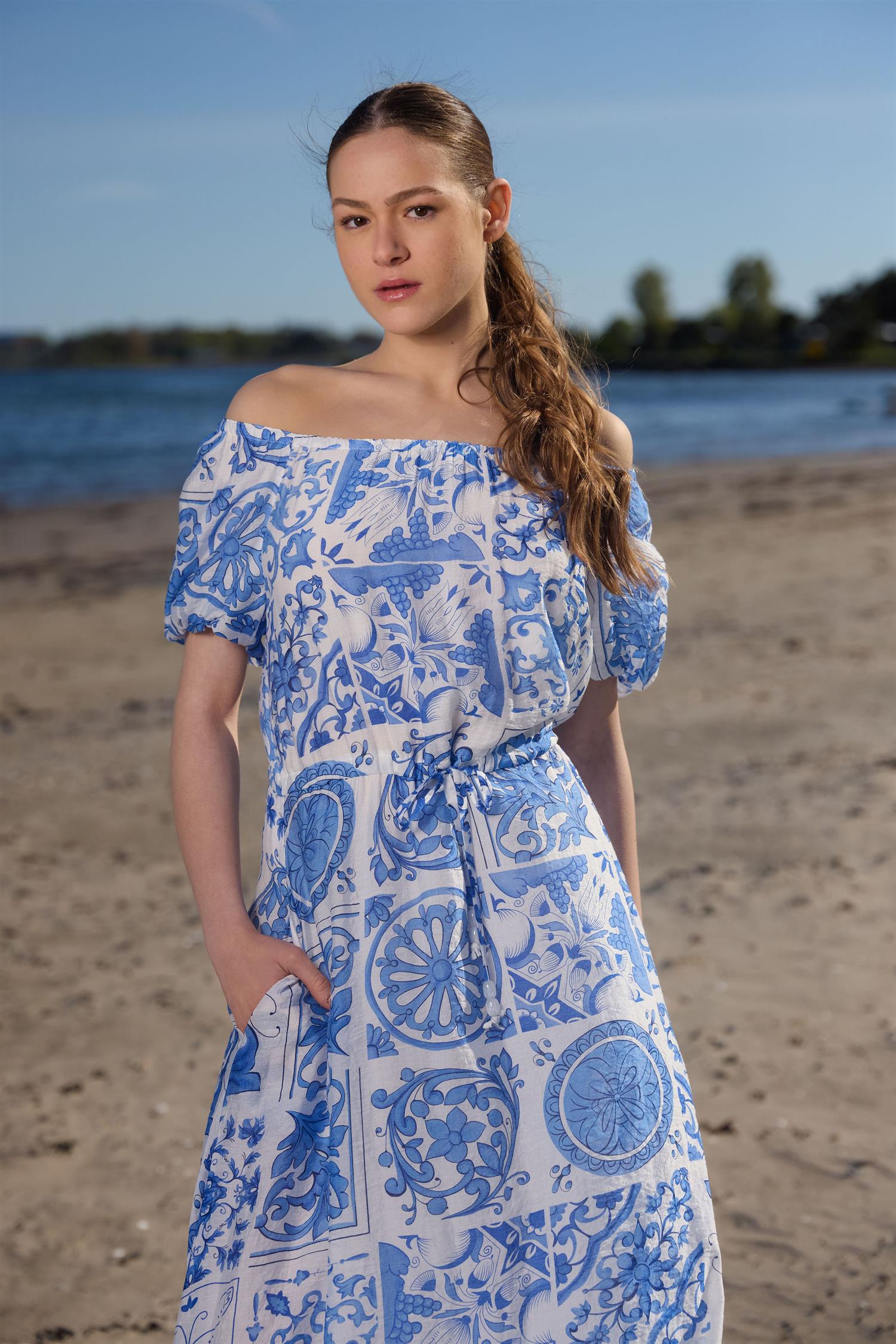 Greek summer dress Blå