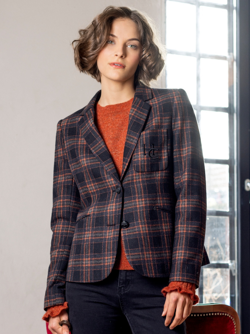Wool blazer Checked