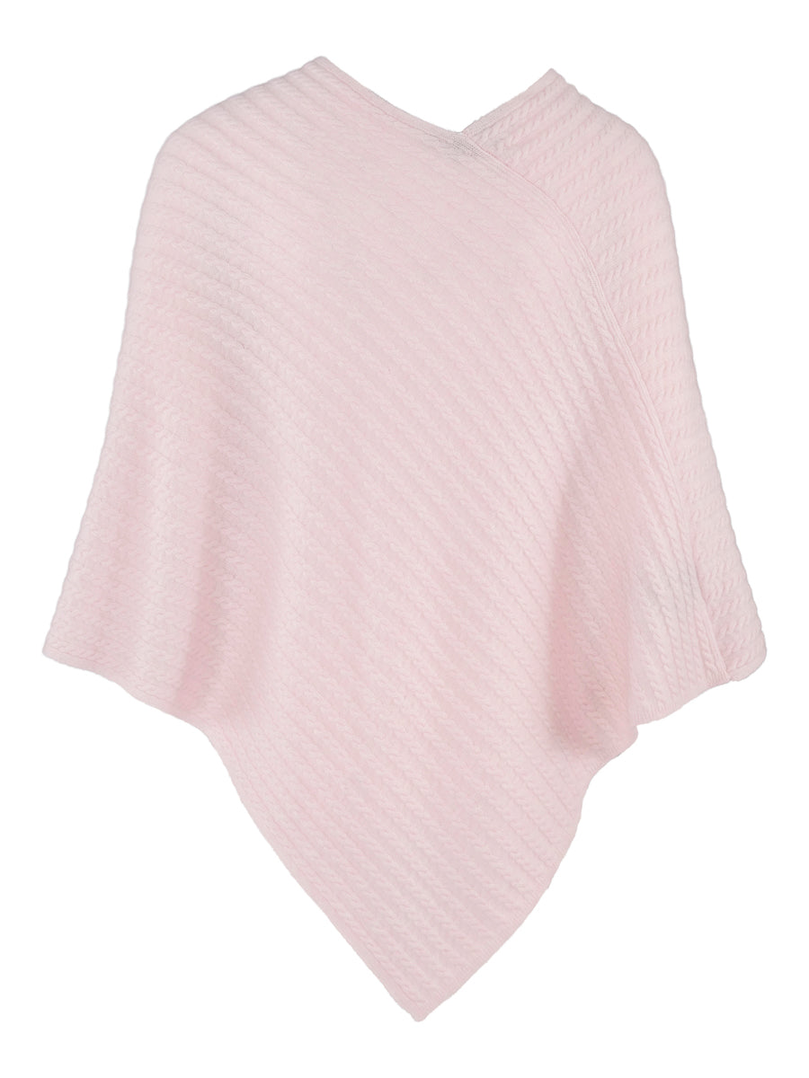 Cashmere cable poncho Lyserosa
