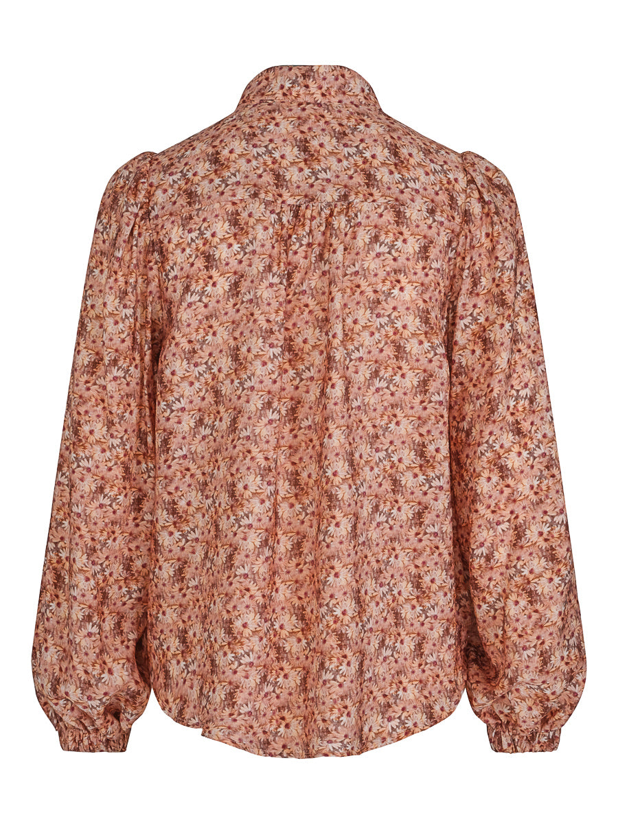 Feminine loose blouse Rust