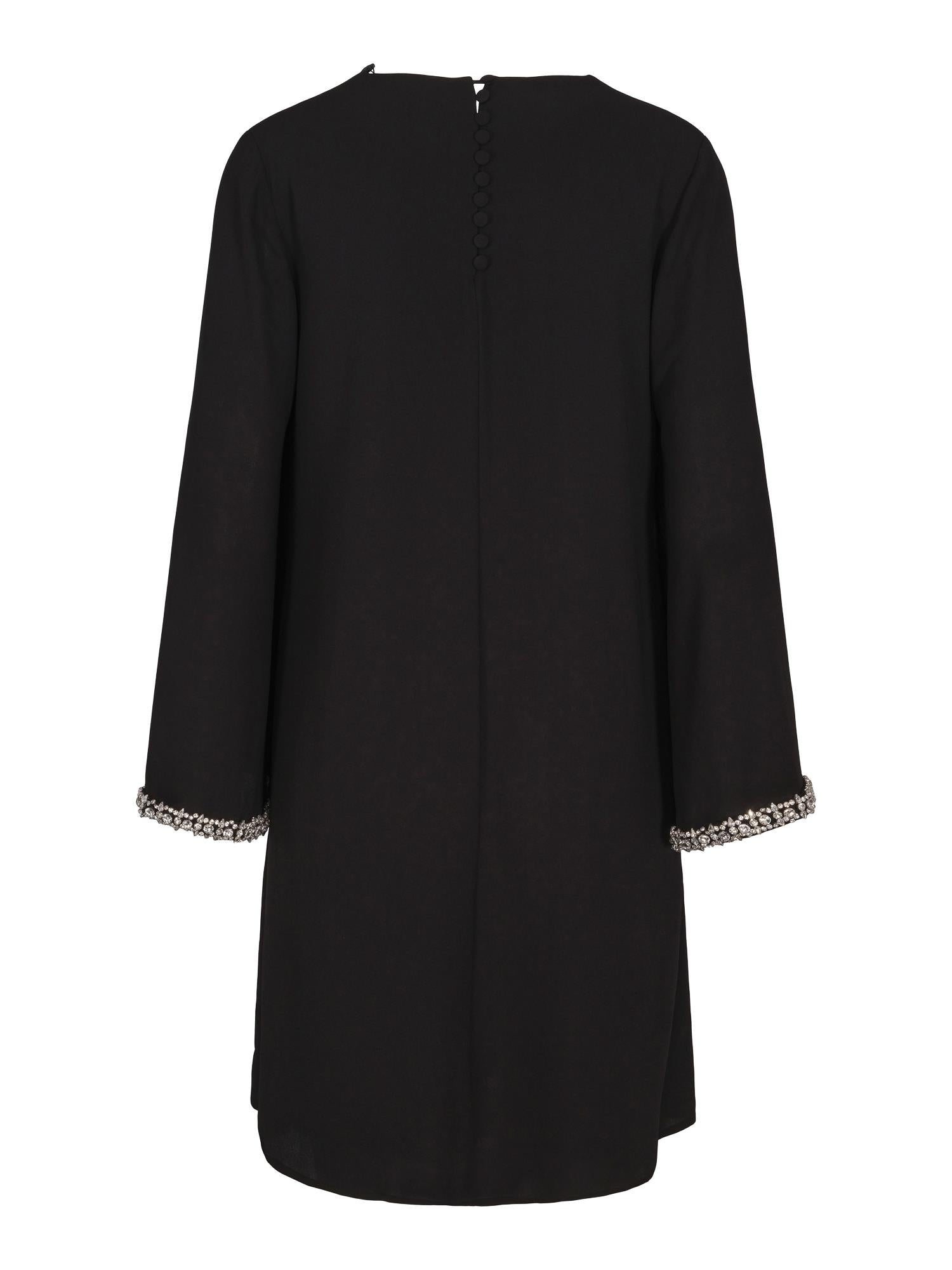 A-shape chiffon diam-detailed dress Sort