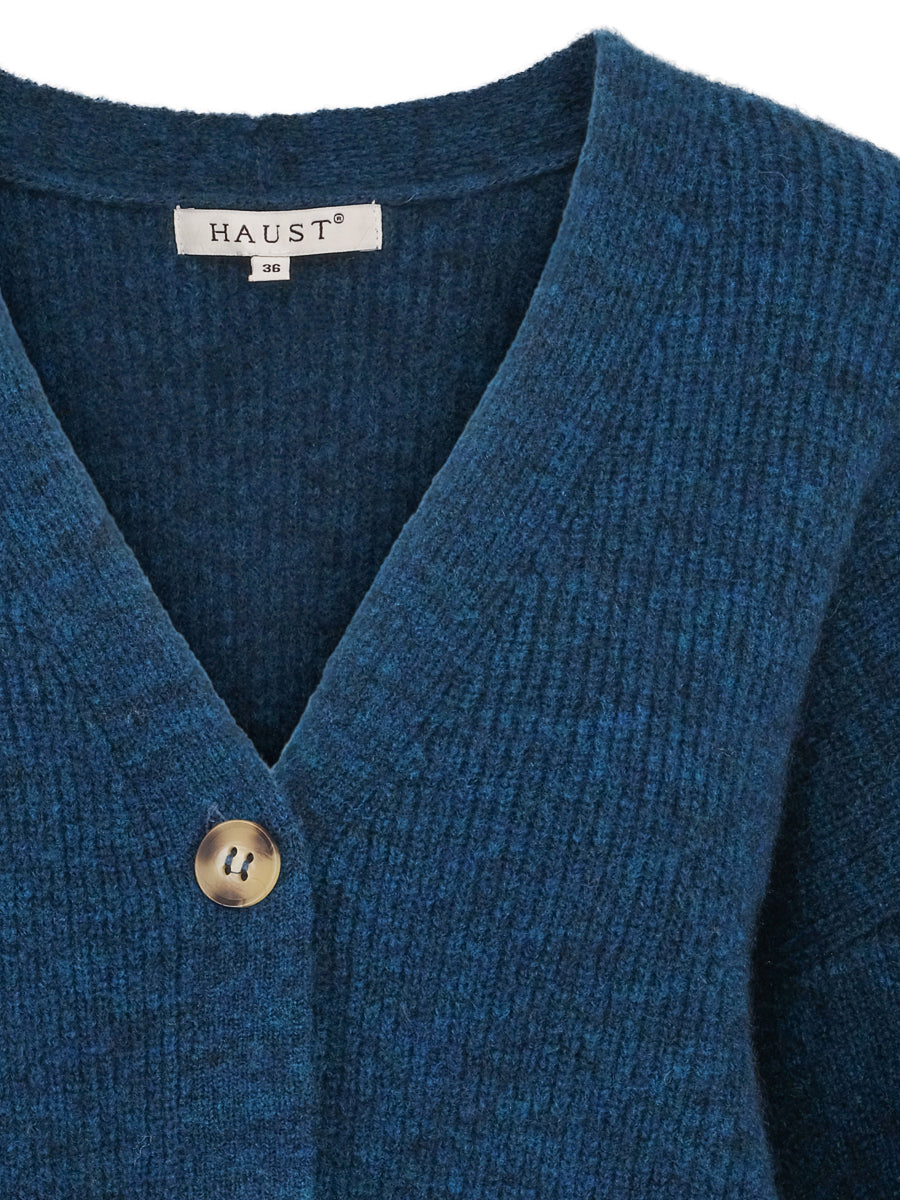Mohair V-neck cardigan Aquamarine