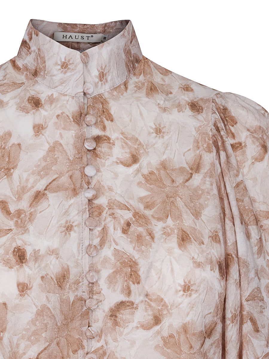 Button sleeve blouse Sand