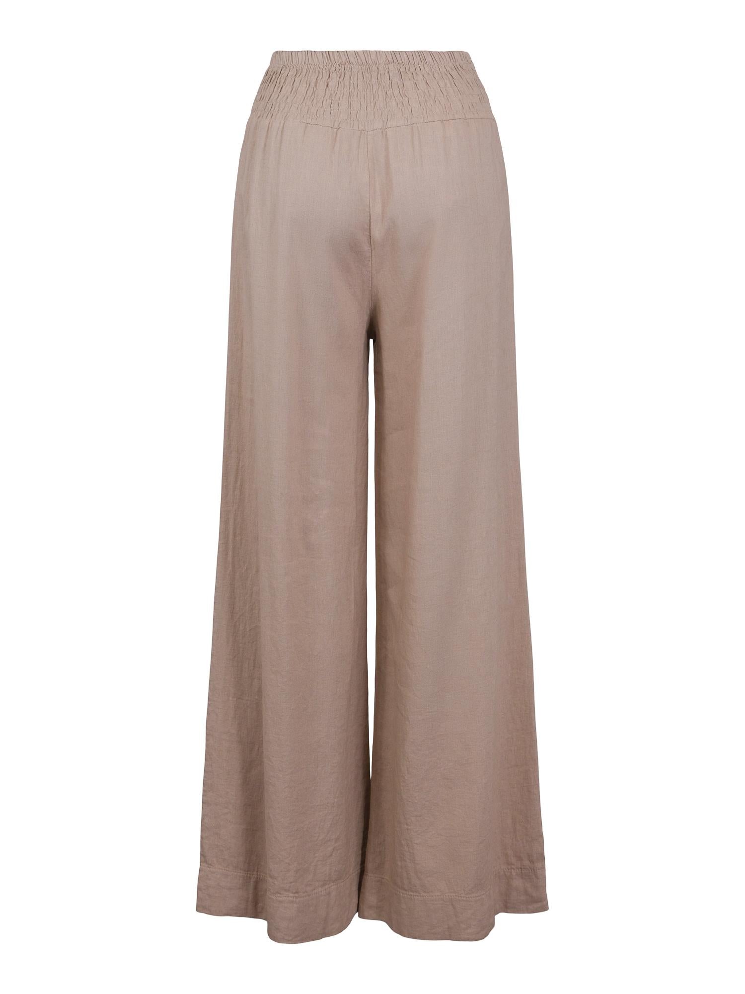 Casual wide trouser Mørk-sand