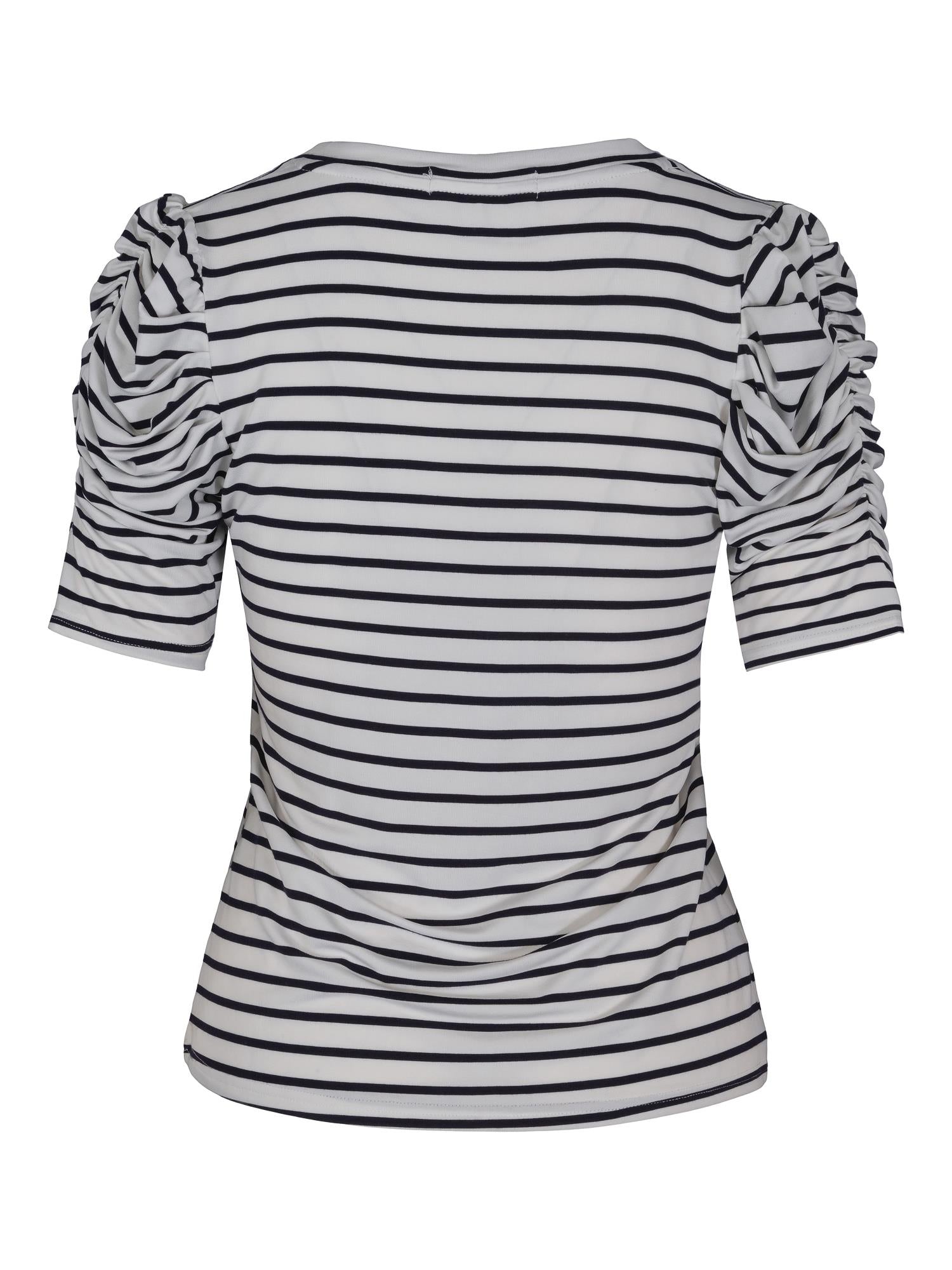 Puff-arm top Marineblå