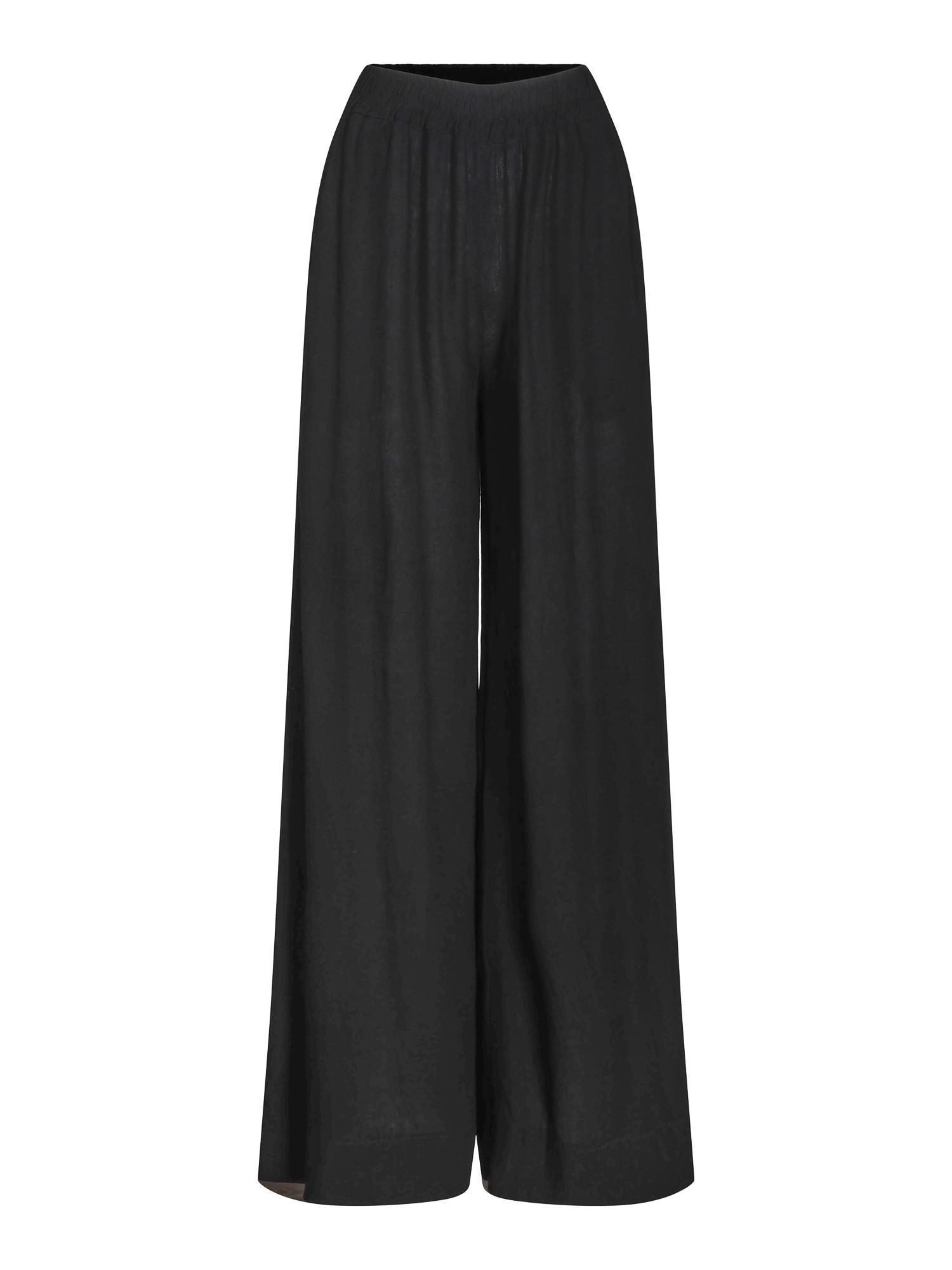 Casual wide trouser Sort