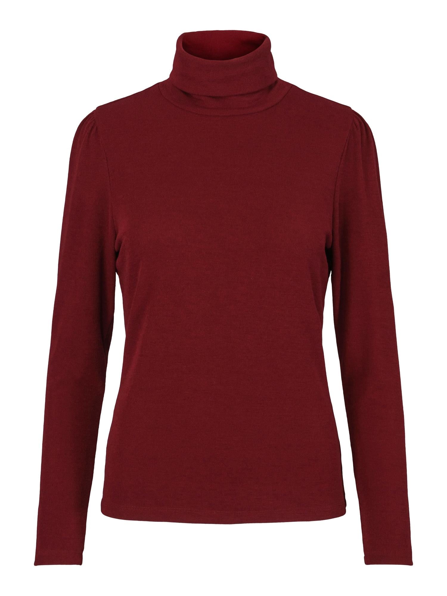 Rib rollneck Burgunder