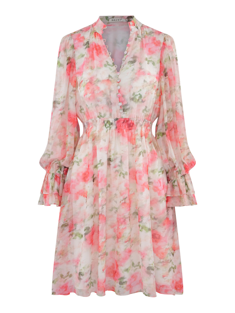 Chiffon flower dress Flower