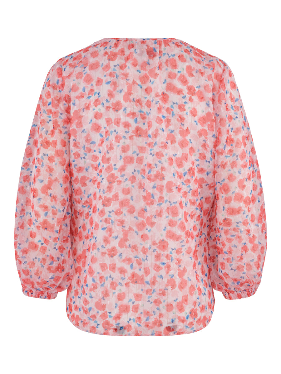 Classic favorite blouse Red Flower