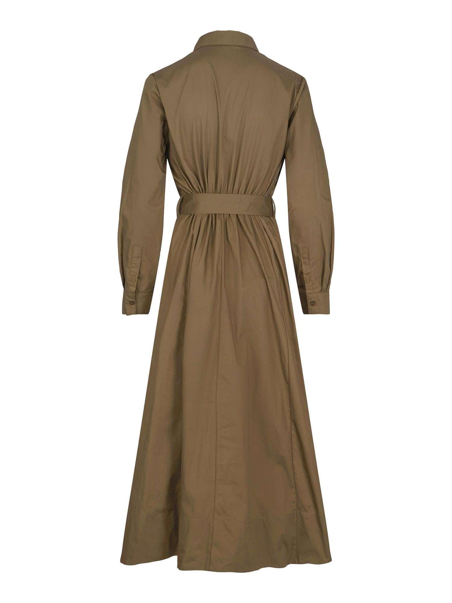 Casual shirt dress Olivengrønn