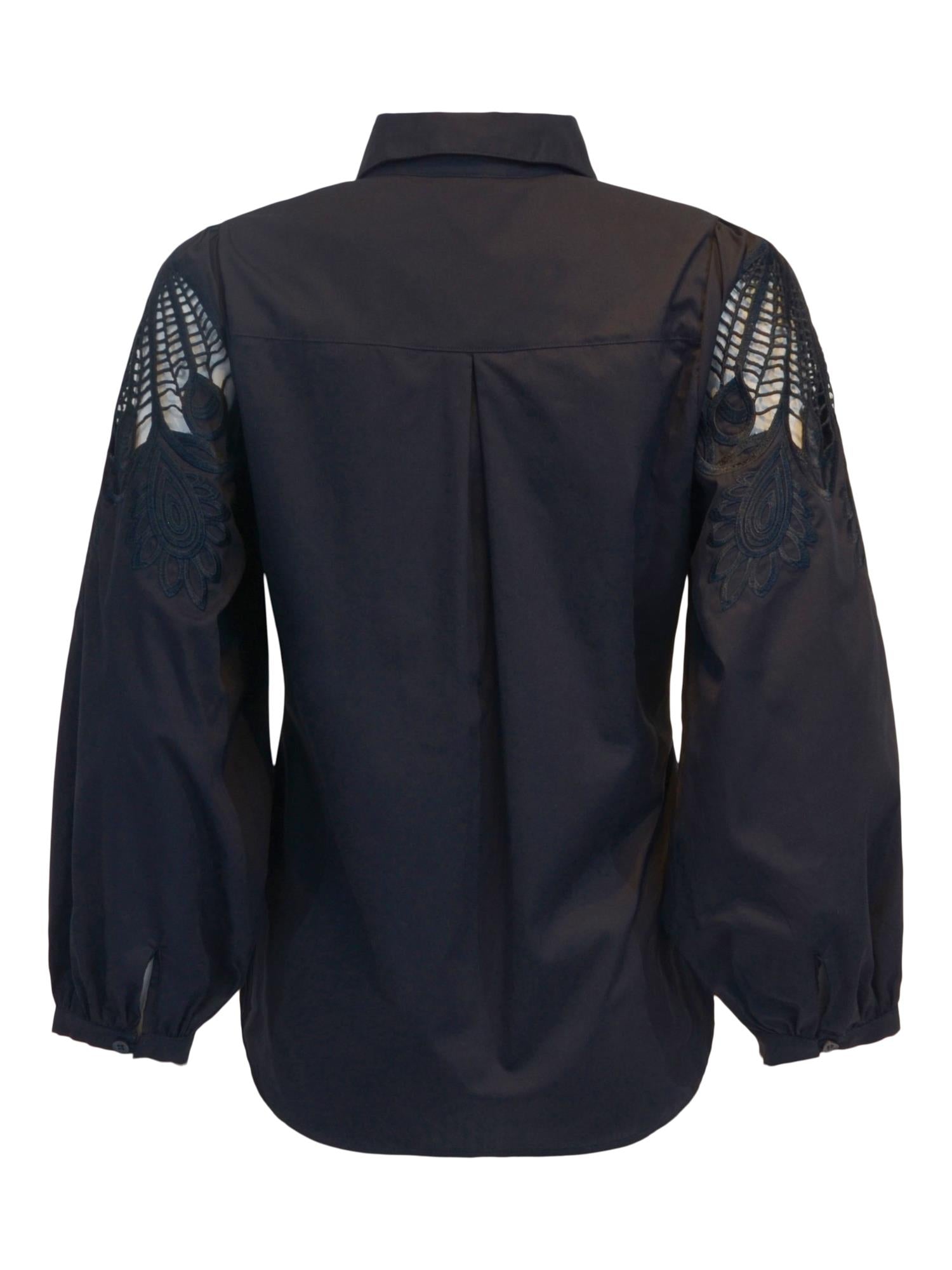 Embr blouse Marineblå