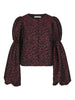 Jacquard blazer Deep burgundy