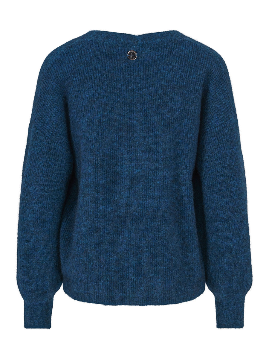 Mohair V-neck cardigan Aquamarine