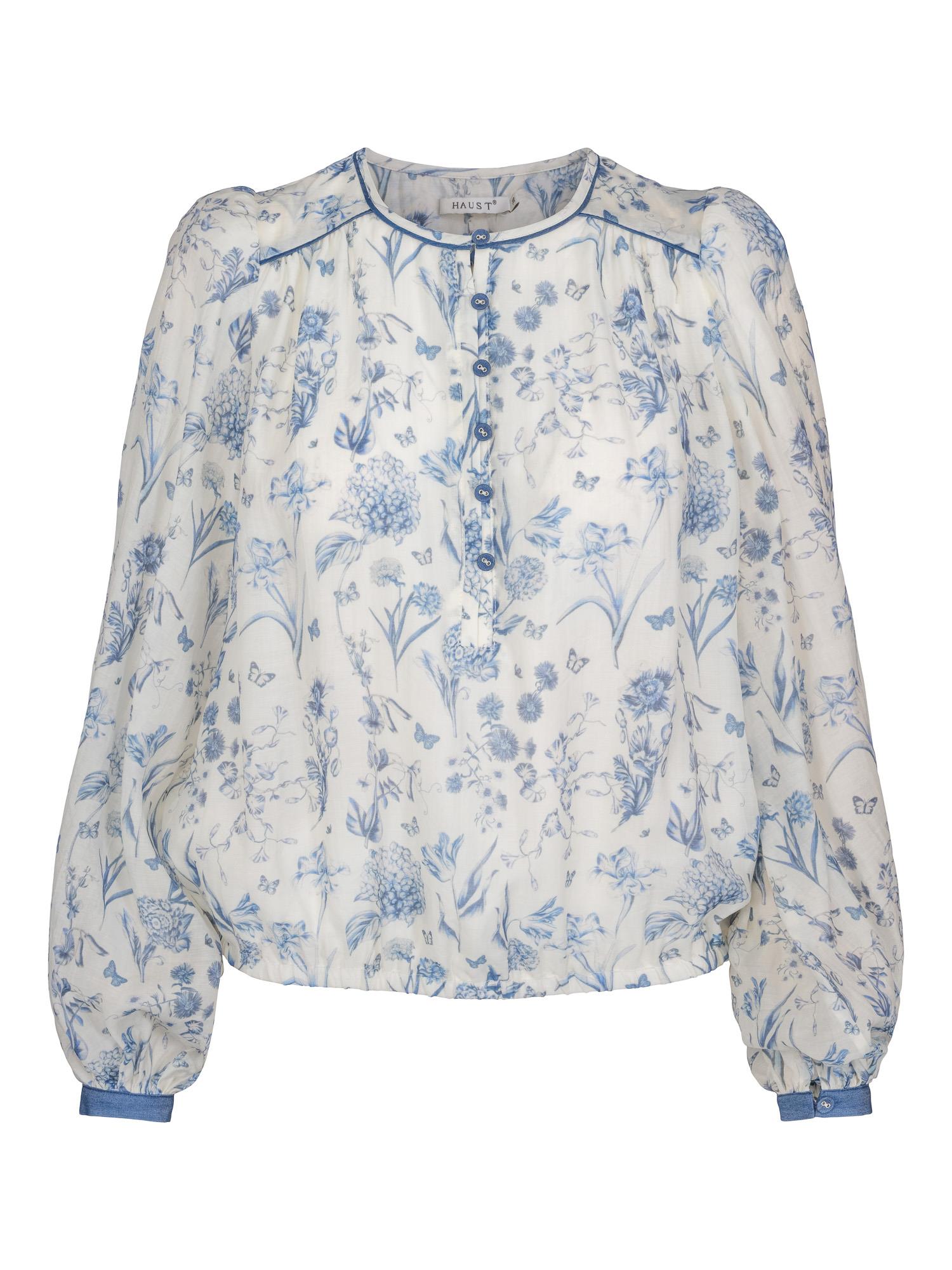 Denim detailed blouse Blue