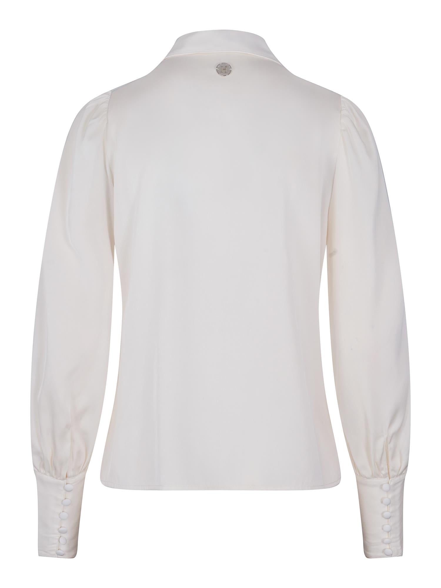 Feminine silk blouse Krem