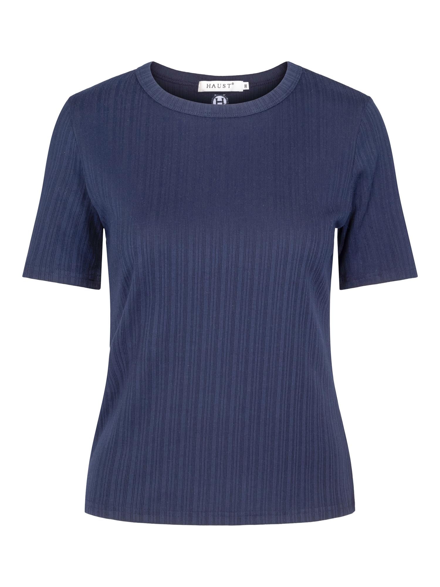 Rib S/S top Marineblå