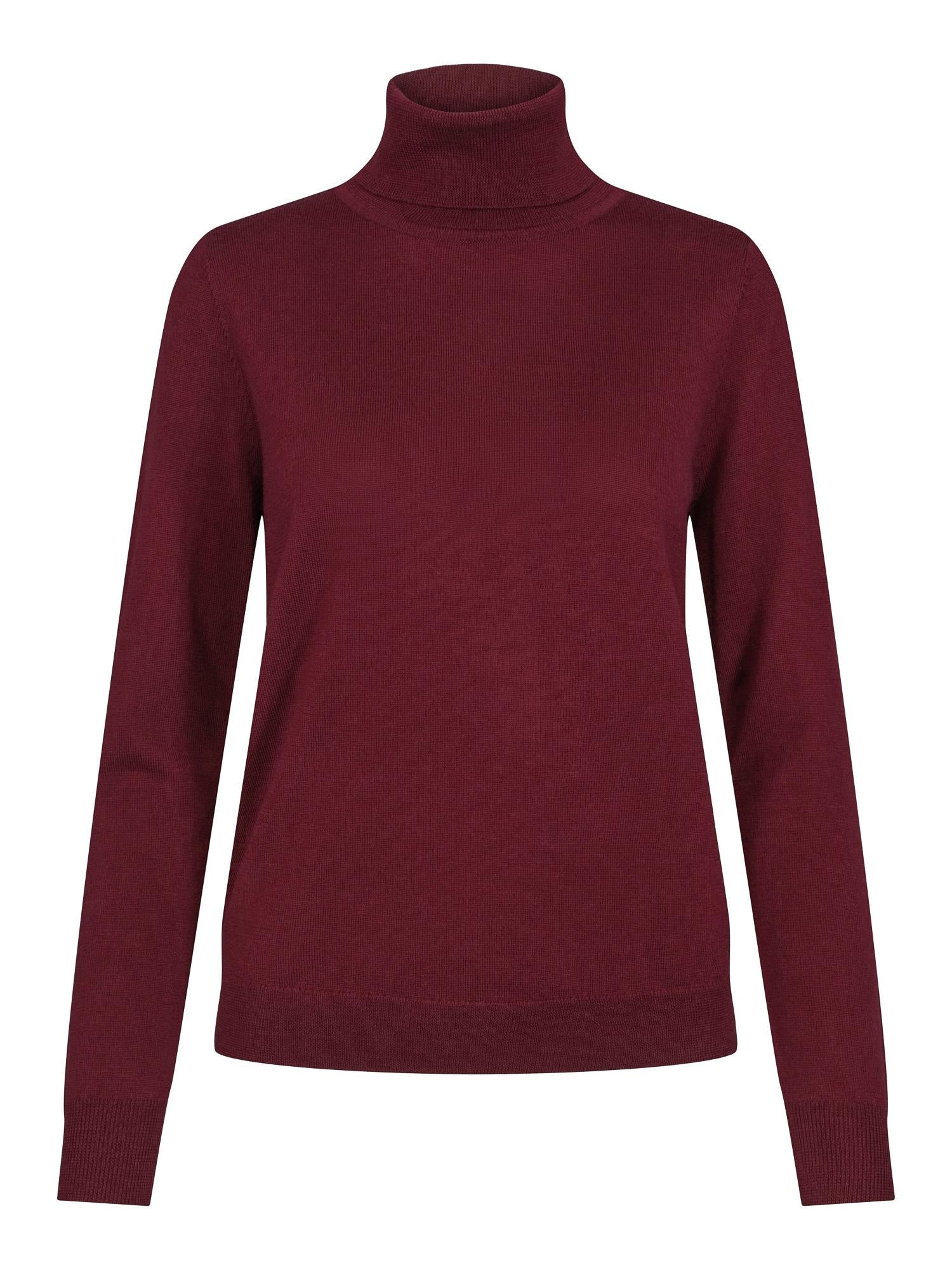 Merino roll neck Deep burgundy