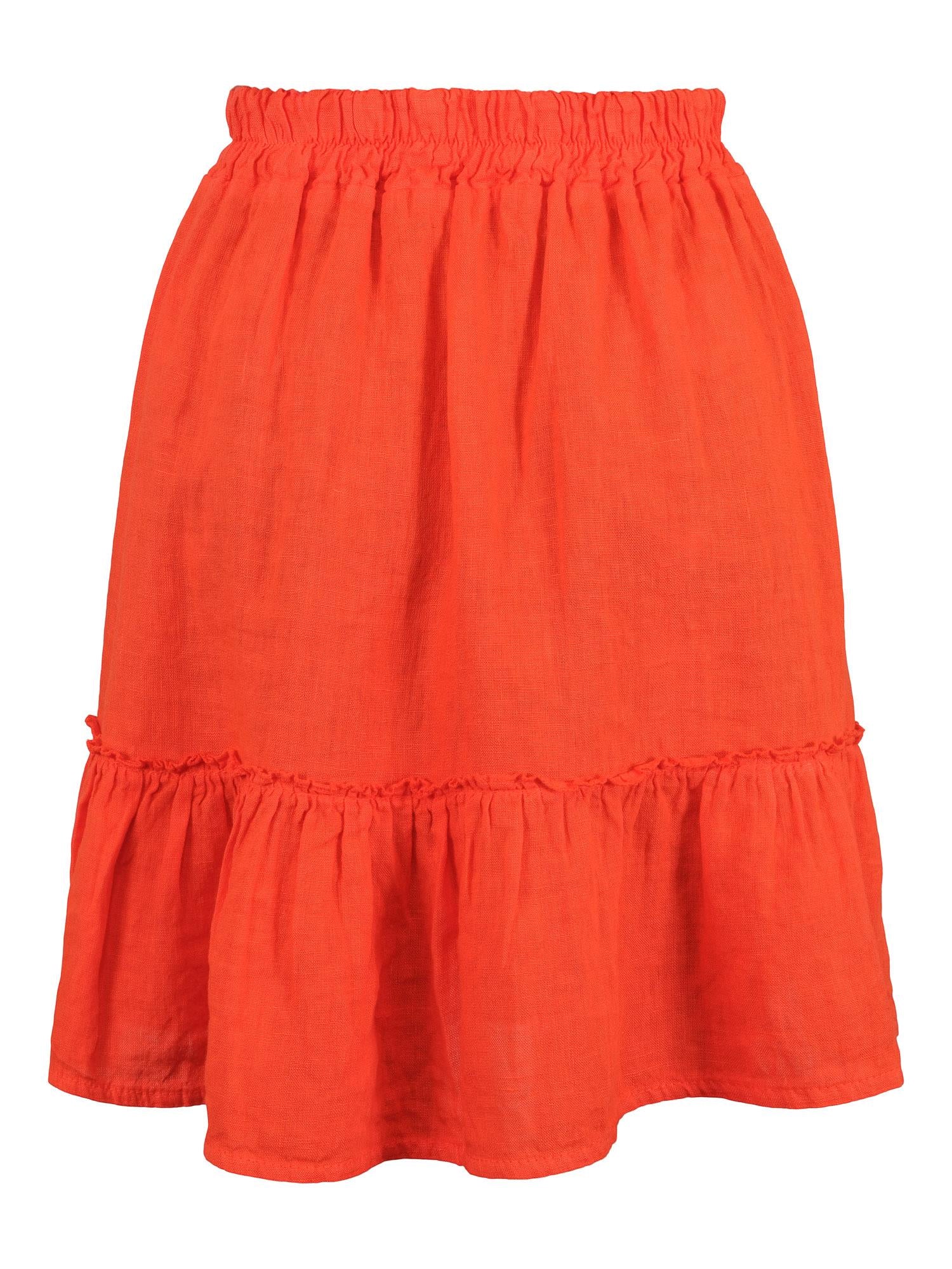 Short linen skirt Oransje