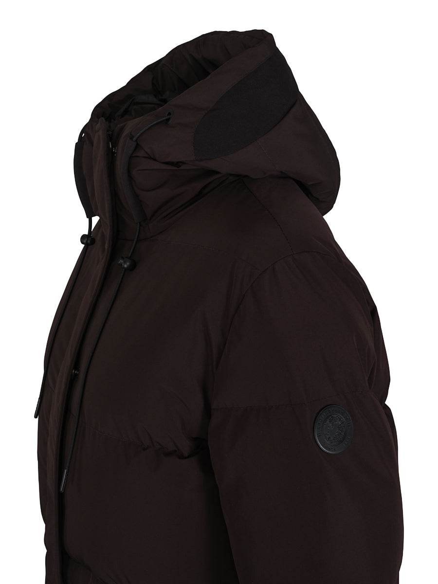 Long warm down coat Black