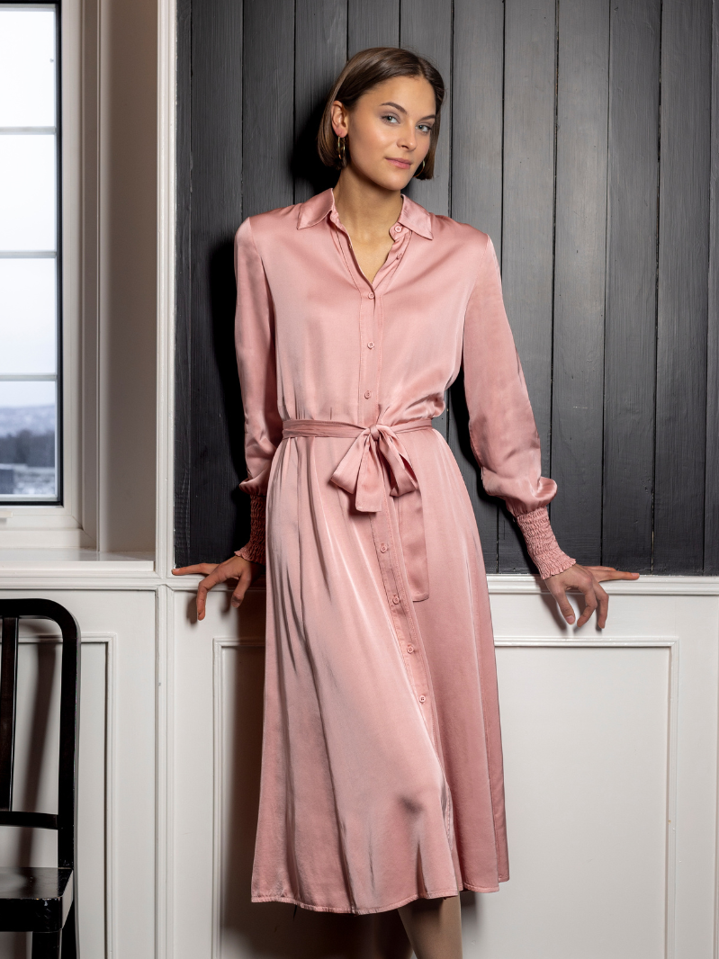 Satin dress Dusty Rose