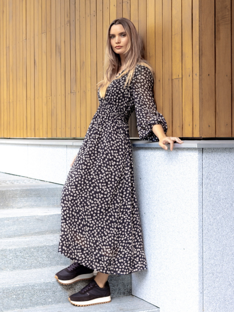 Detailed chiffon dress Petit Fleur