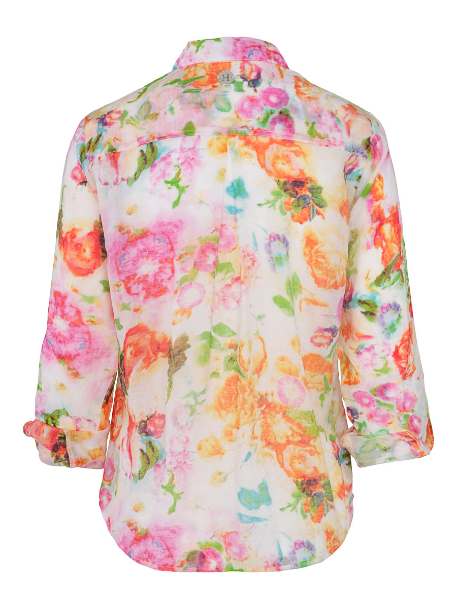 Casual shirt Orange-Flower