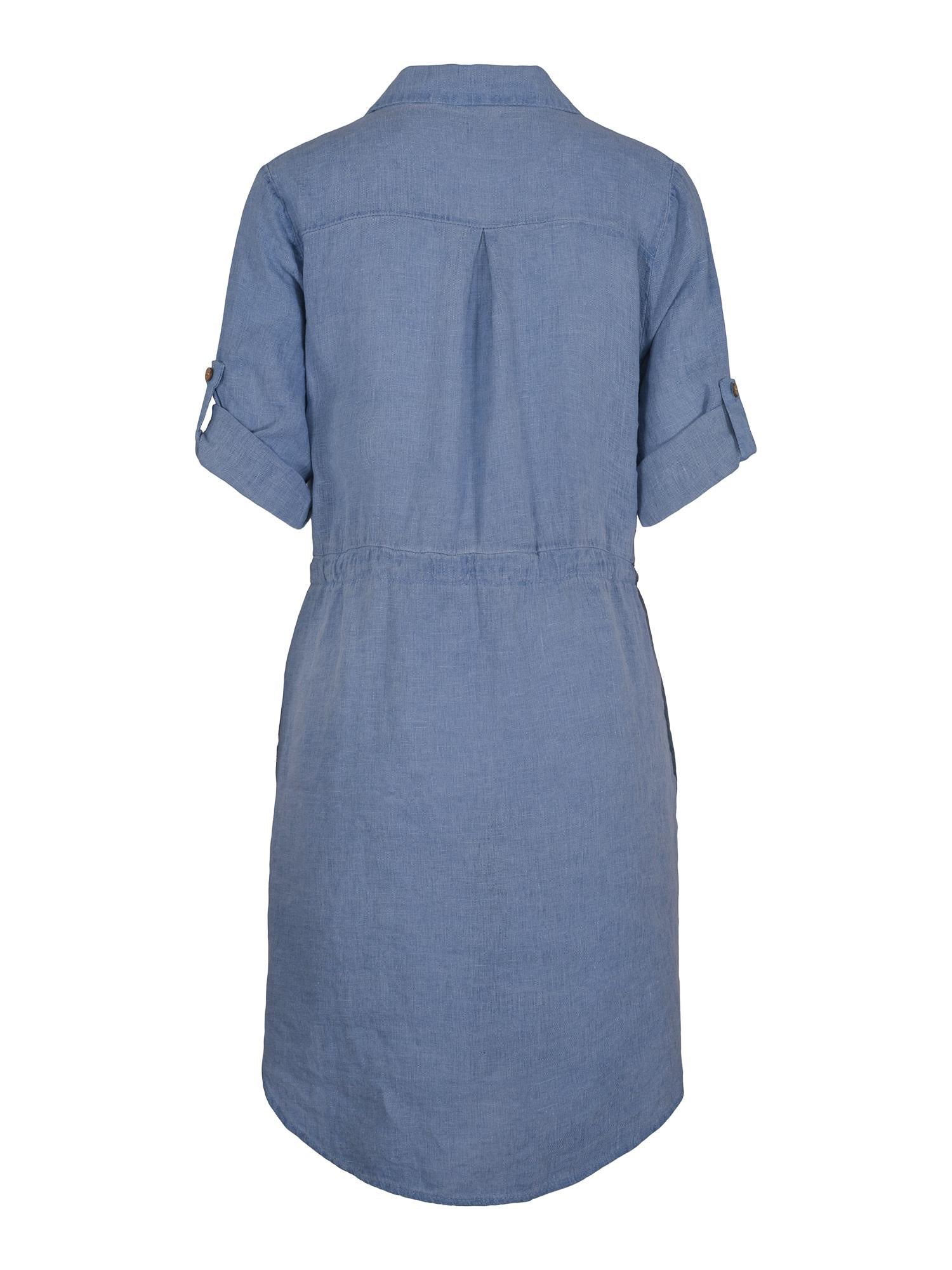 Short button dress Jeans blue