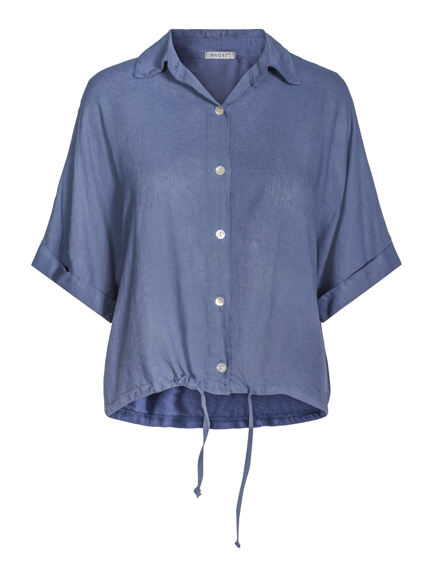 Ribbon shirt Dark jeans blue