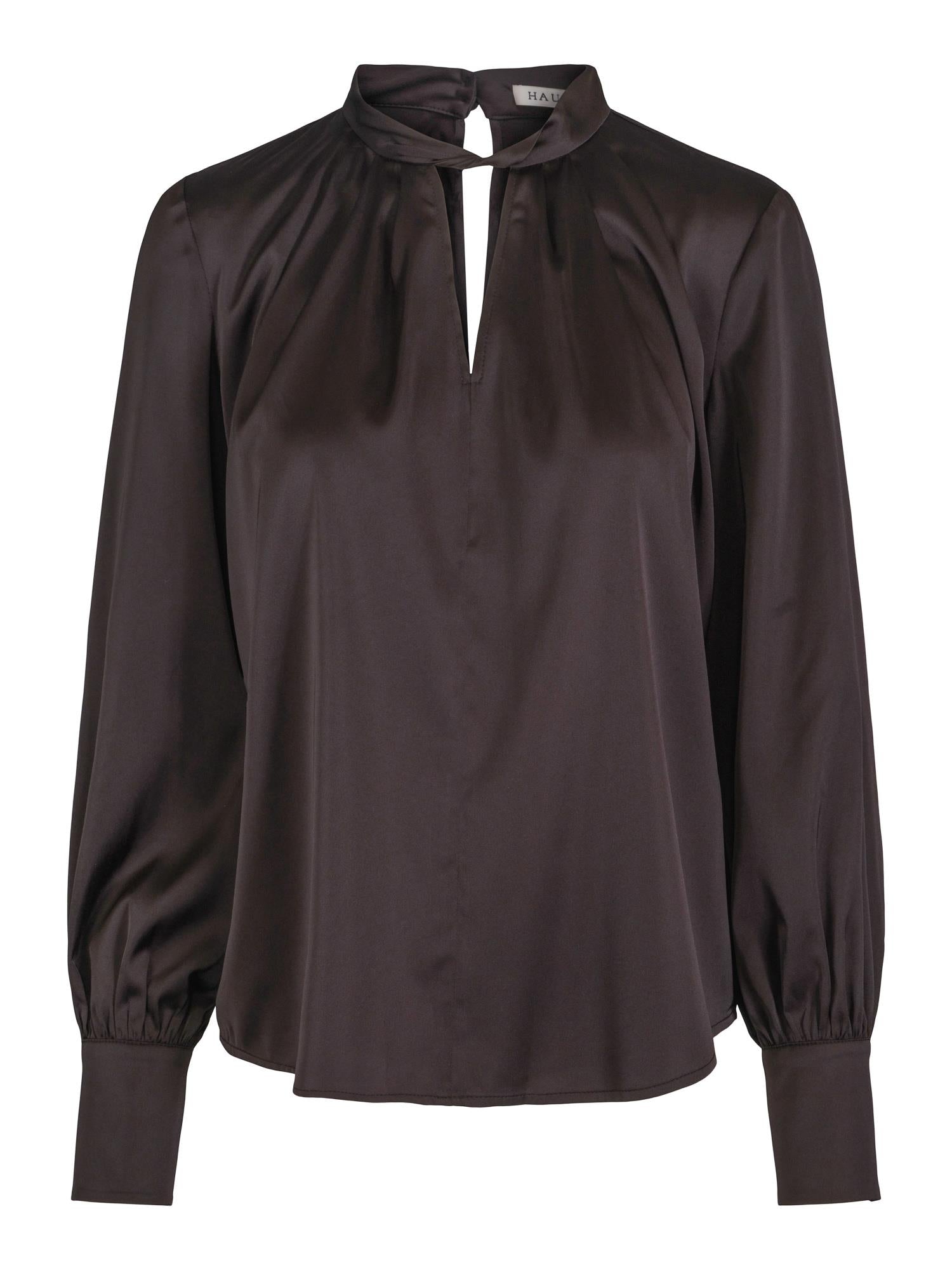 Collar blouse Sort