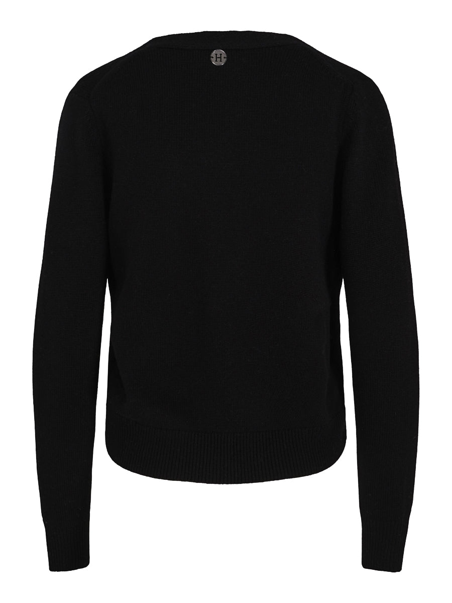 Basic V-neck cardigan Black
