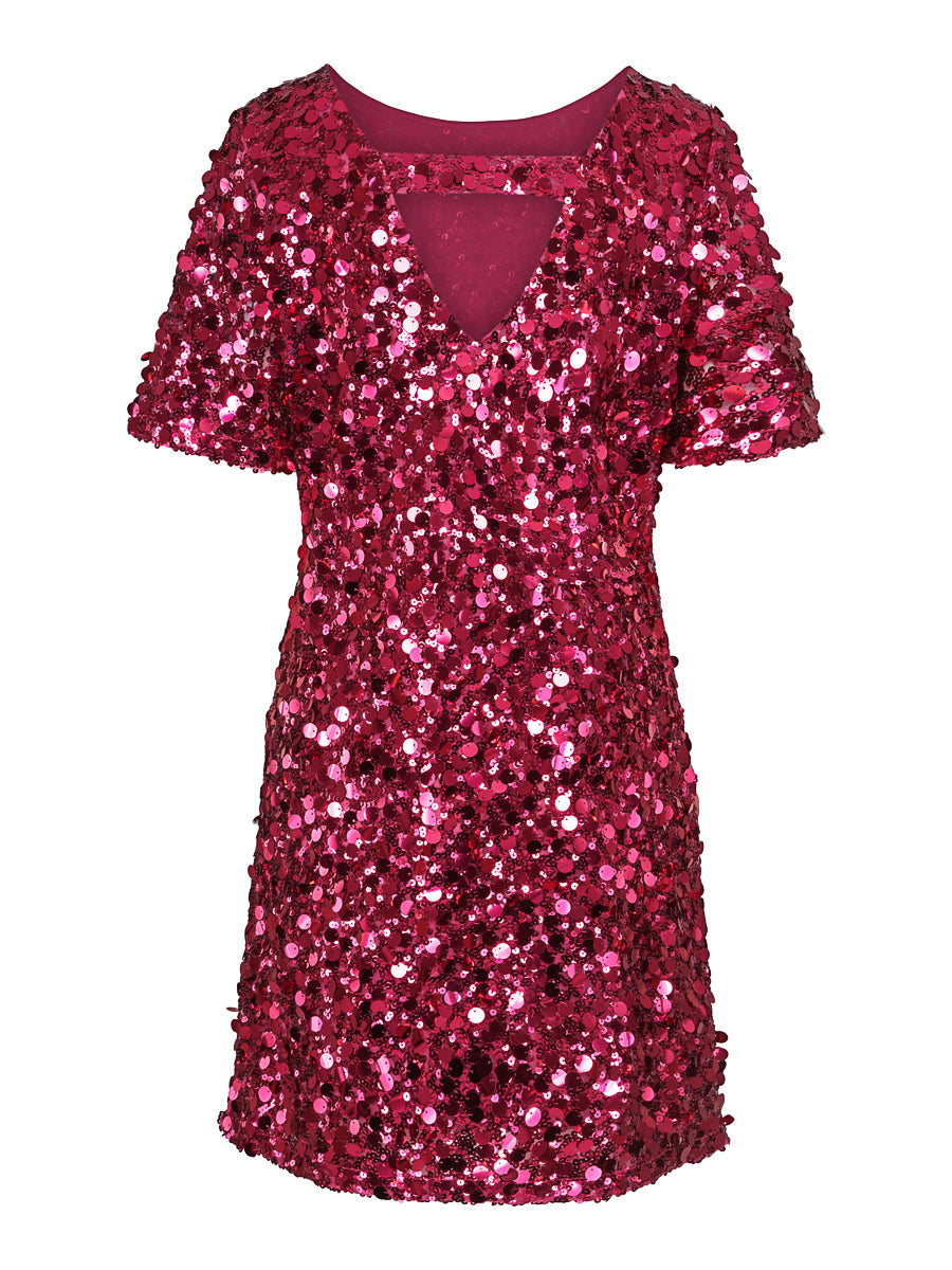 Sequins party dress Pink