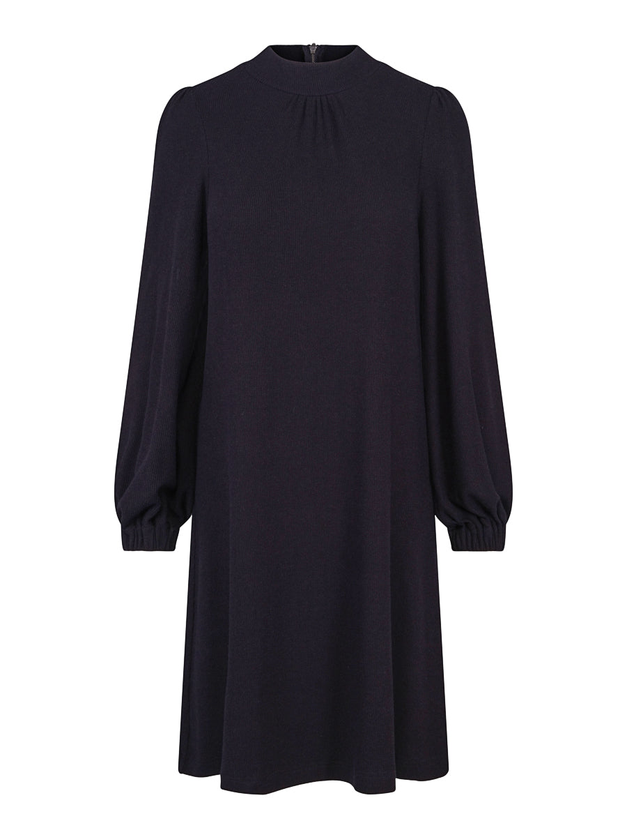 Rib jersey dress Navy
