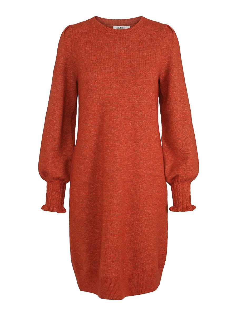 Mohair knitted dress Rust