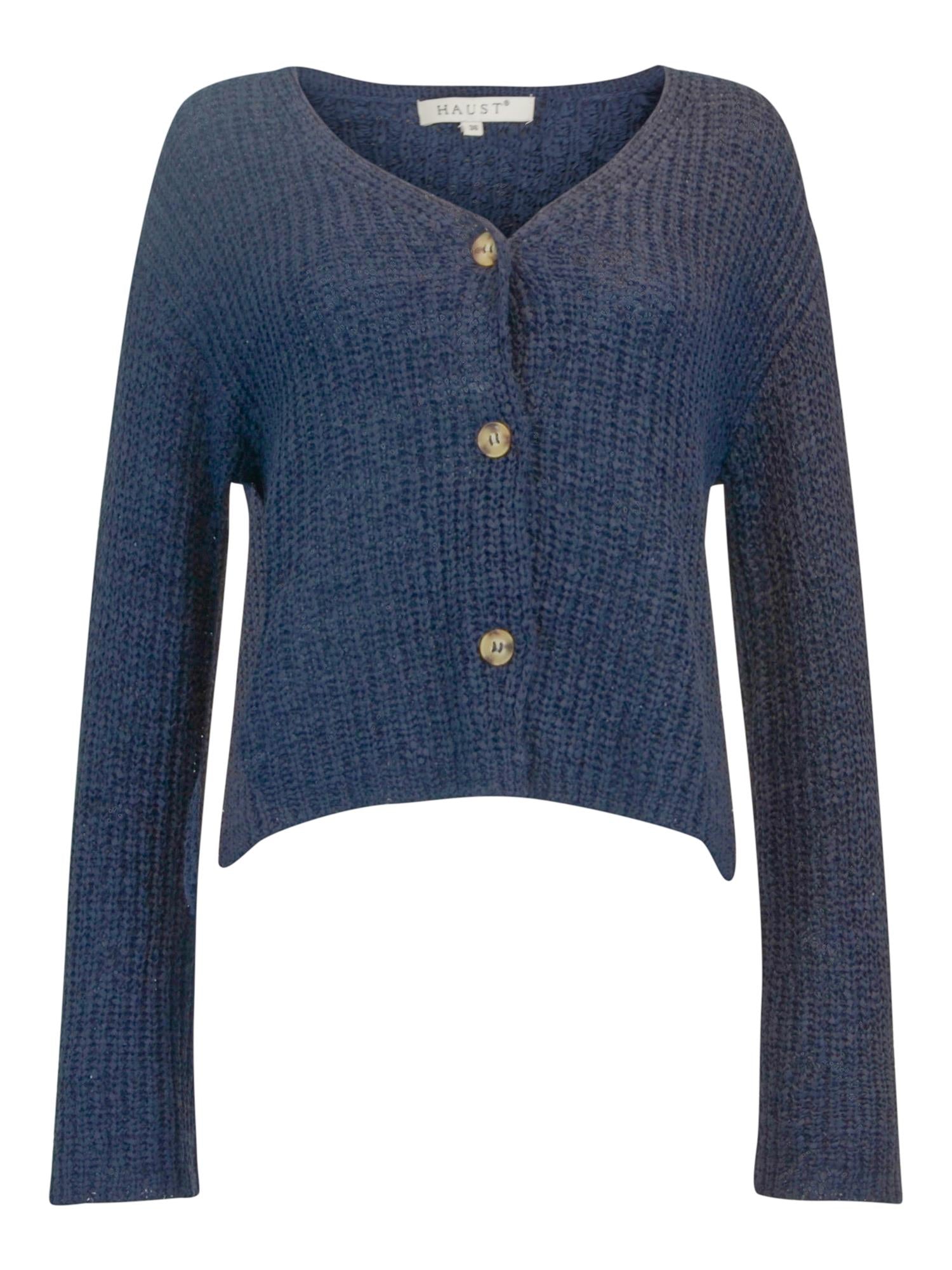 Rough cardigan Marineblå