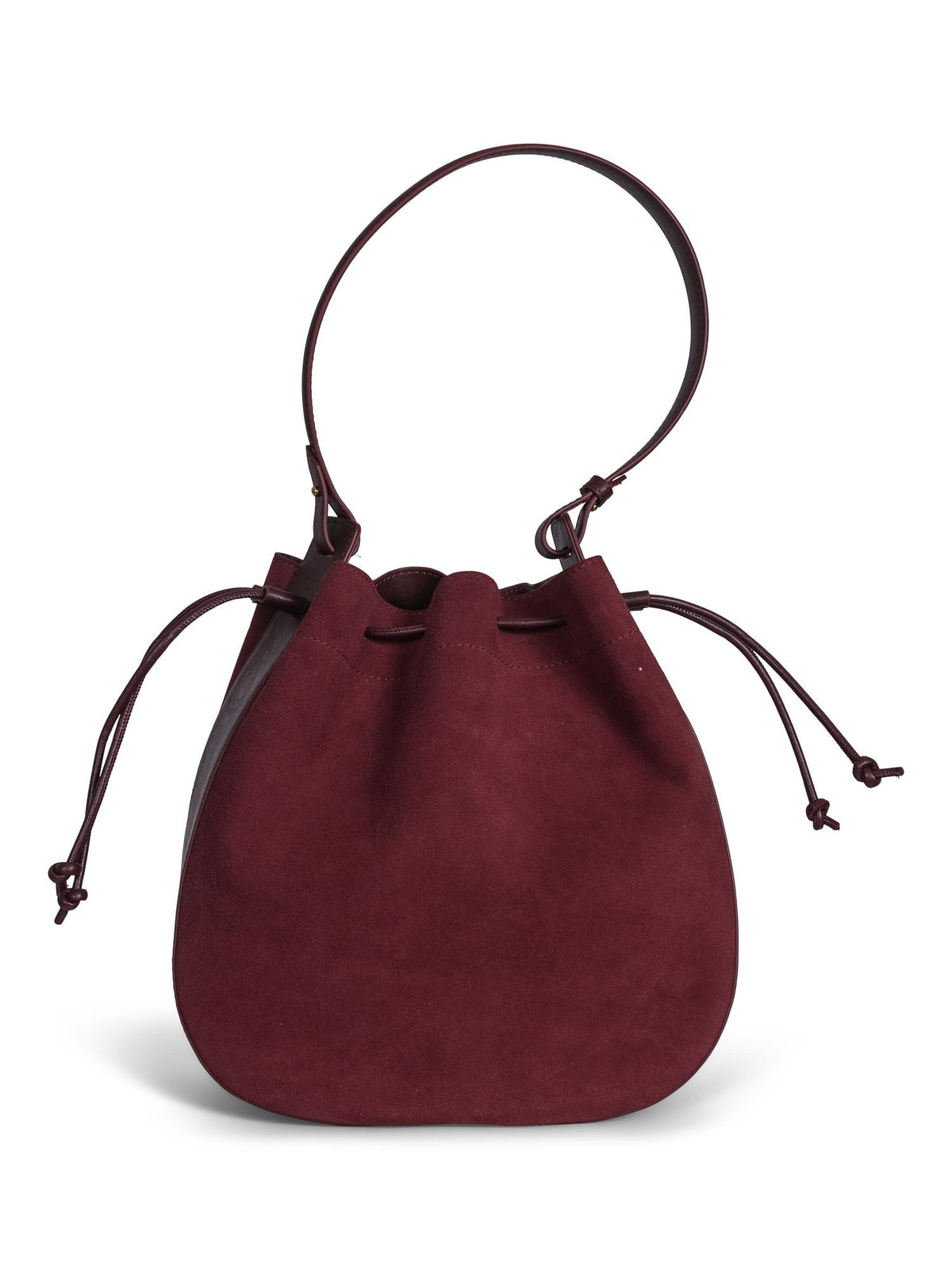 Suede bucket bag Deep Burgundy