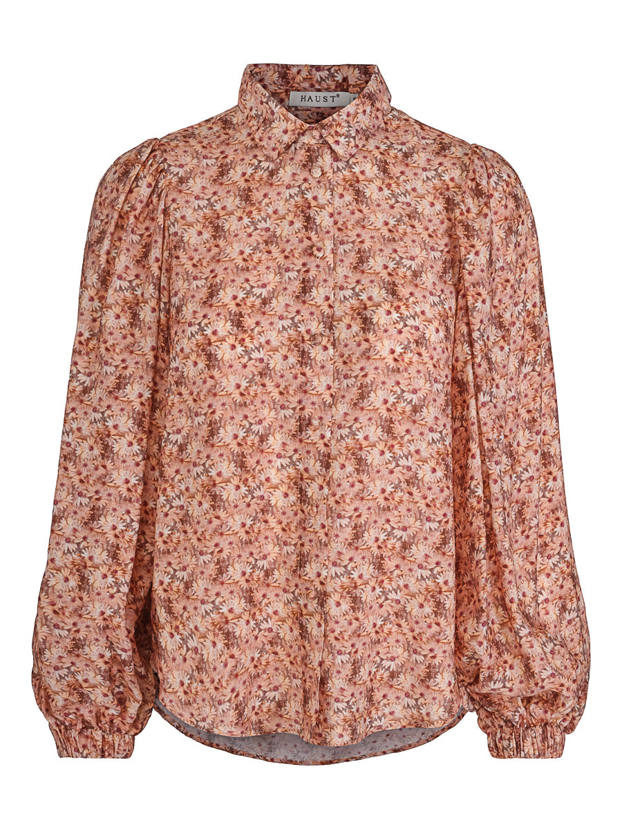 Feminine loose blouse Rust
