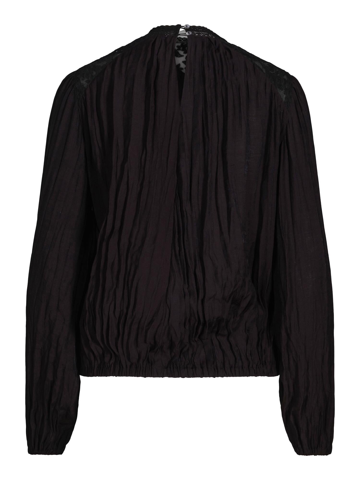 Detail lace blouse Black
