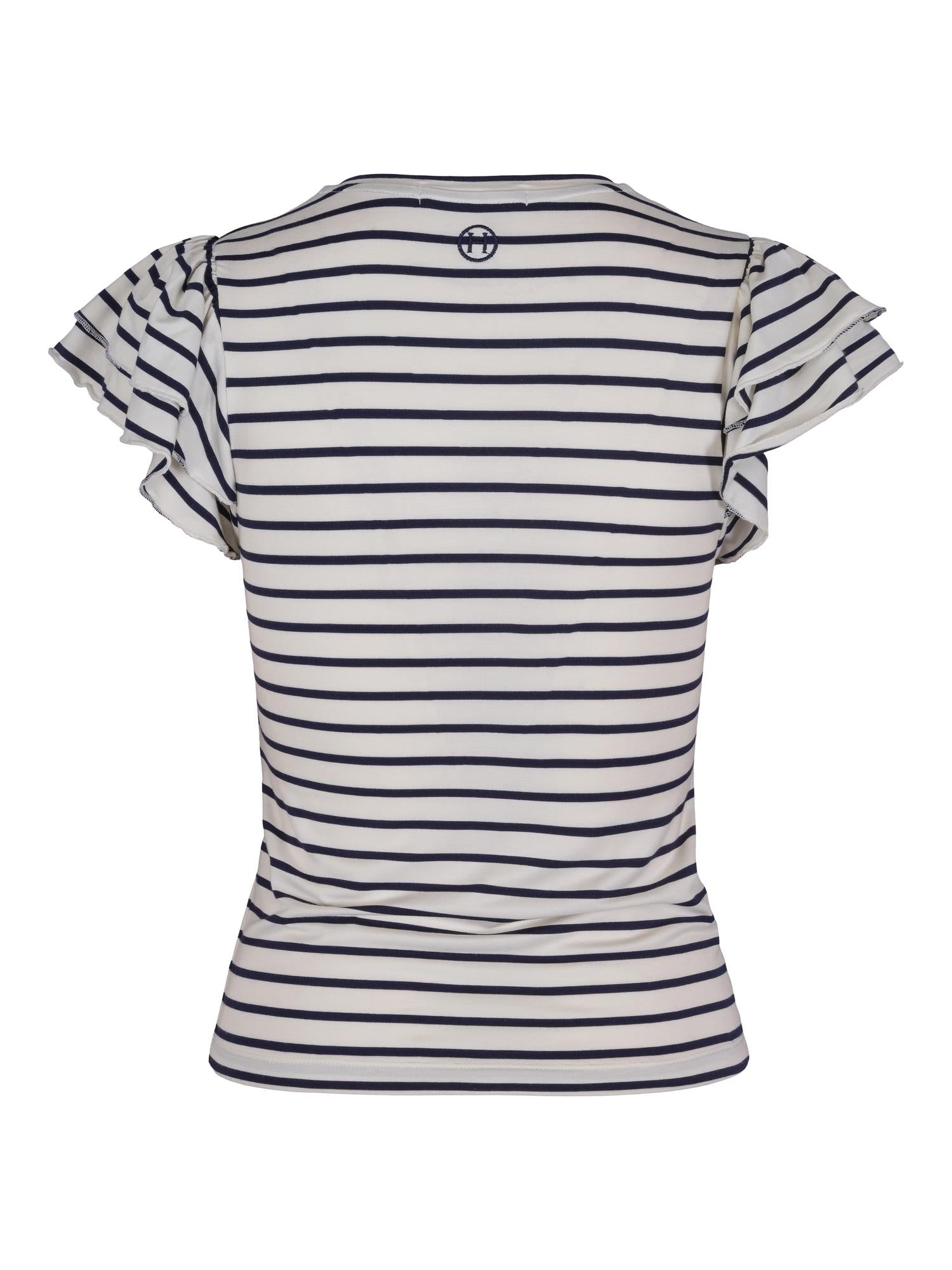 Striped feminine top Marineblå
