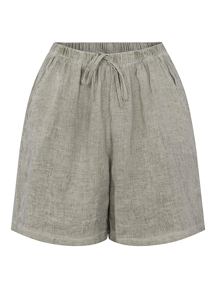 Linen shorts Green