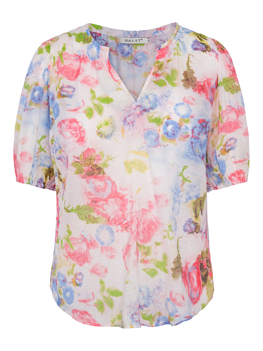 Feminine blouse Blue-Flower