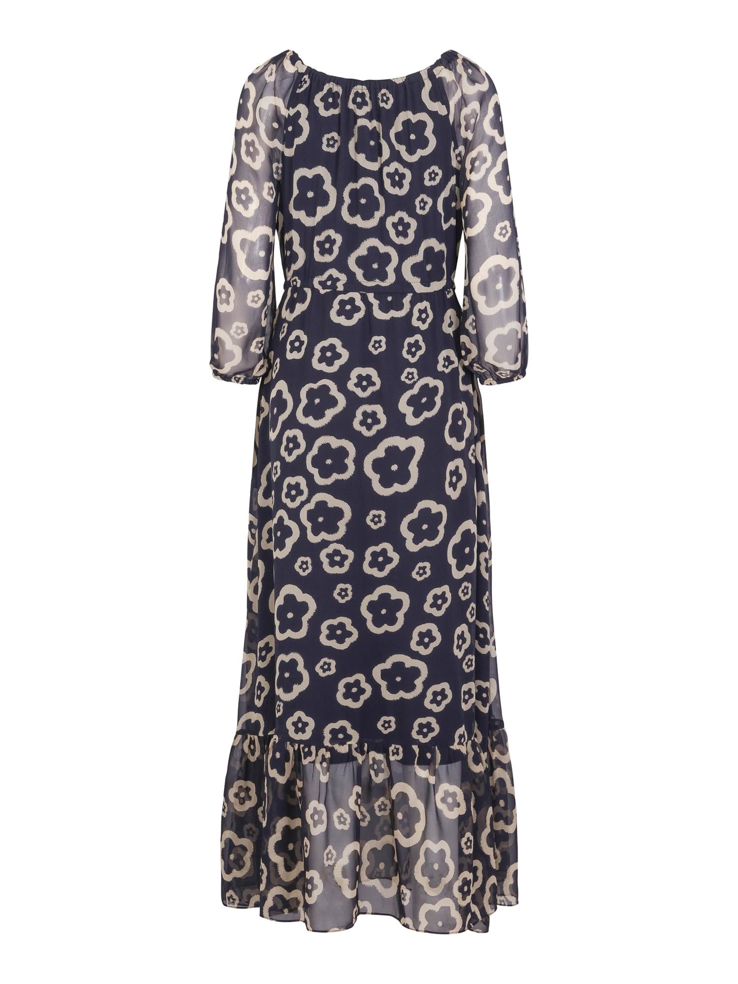 Long feminine dress Marineblå