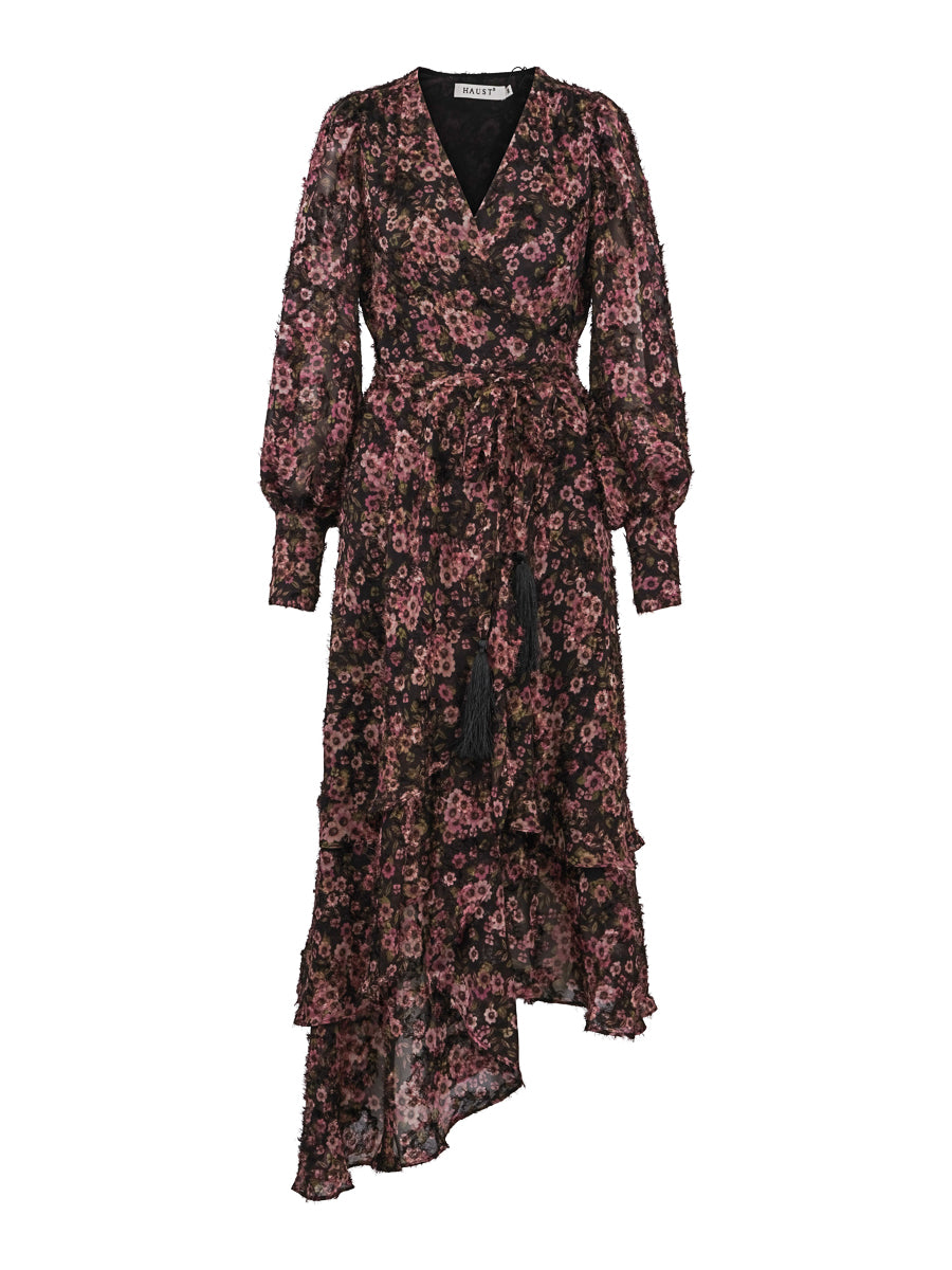 Long wrap dress Flower