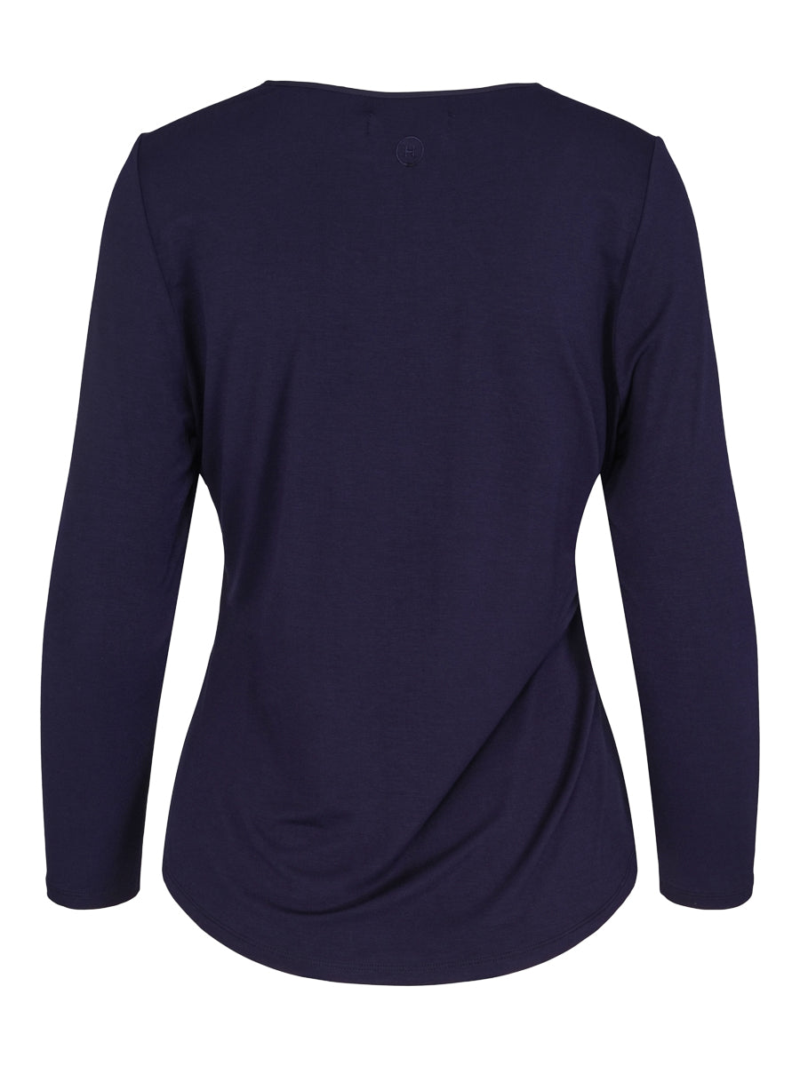 Everyday V-neck blouse Marineblå