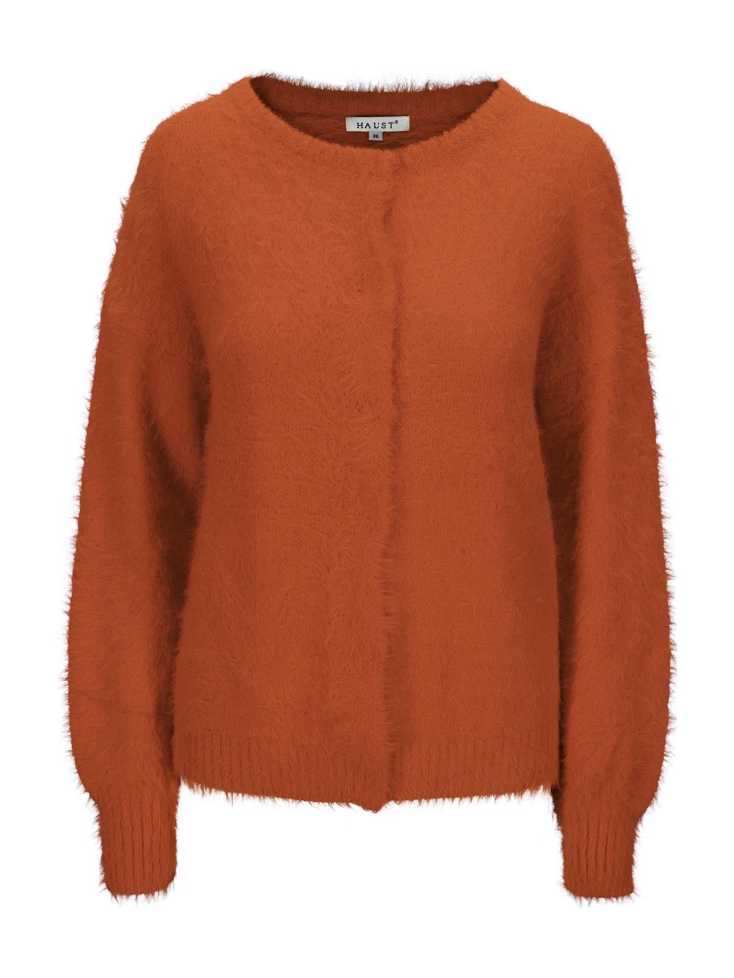 Hairy cardigan Coral