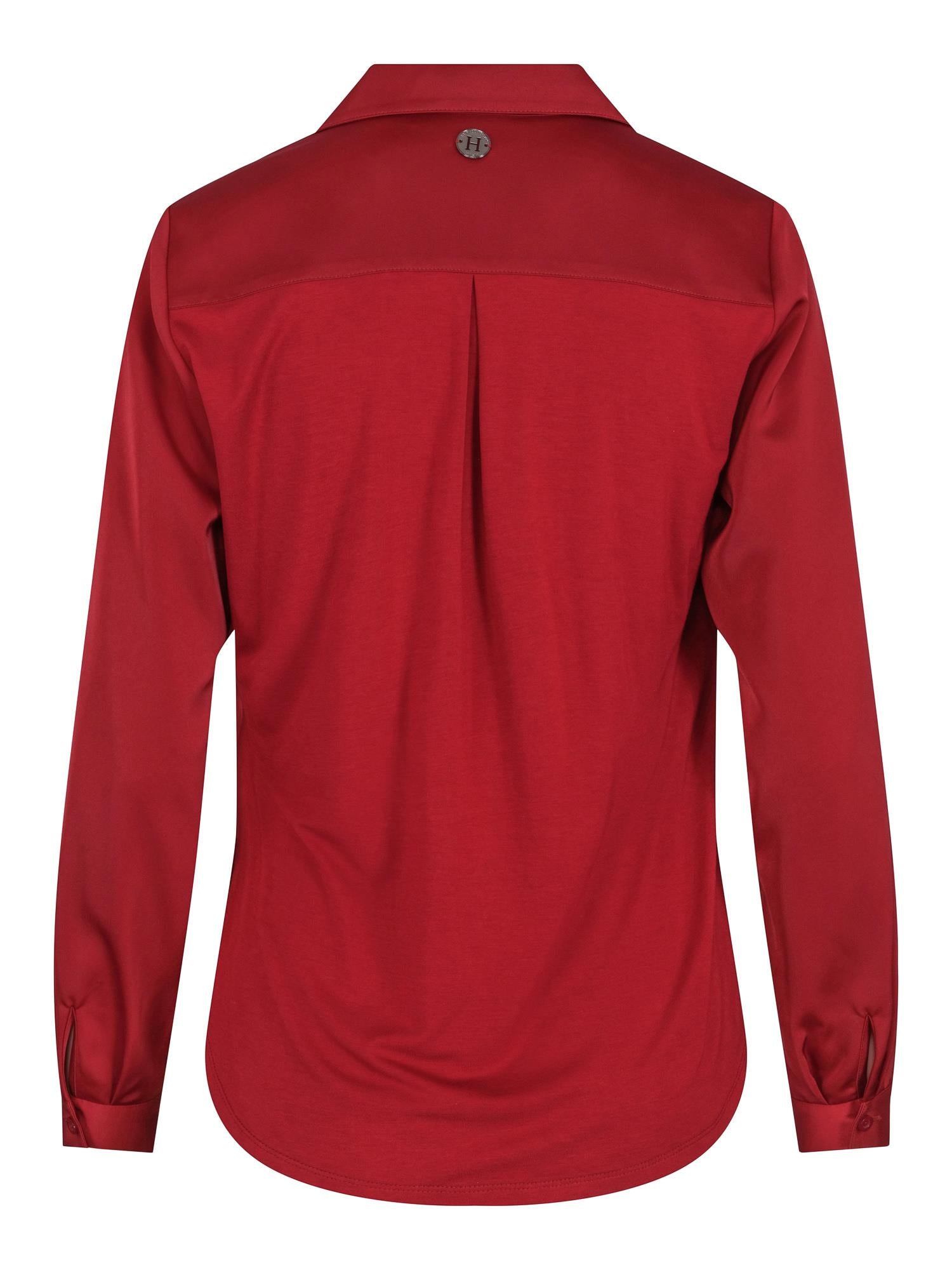 V-neck classic blouse Burgunder